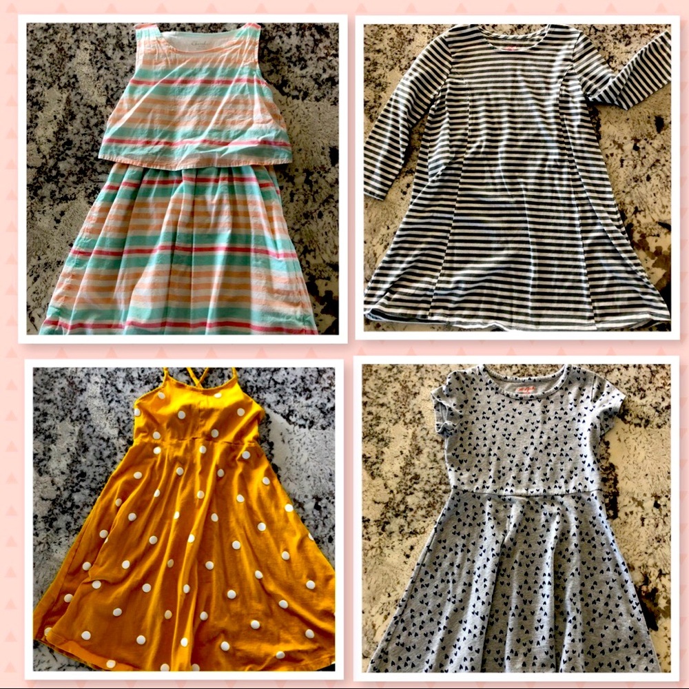 4 little girls dresses 7/8